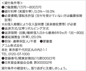 カードローンのアコム